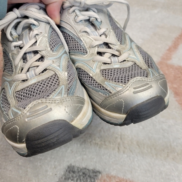 Skechers Shape Ups Walking Shoes Blue Silver  Size 8.5 - Picture 5 of 9